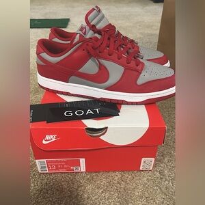 Nike Dunks red, gray, white